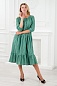 Платье женское из кулирки Софи / Горох на зеленом