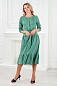 Платье женское из кулирки Софи / Горох на зеленом