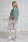 Пижама (джемпер и брюки) из кулирки Жасмин / Завтрак зеленый