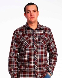 Мужская рубашка Фуле 2 кармана / расцветки в ассортименте