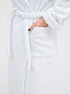 Женский махровый халат с капюшоном / Белый